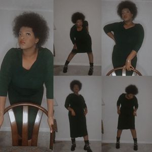 Flowy Navy Blue Vintage Jones New York Maxi Dress